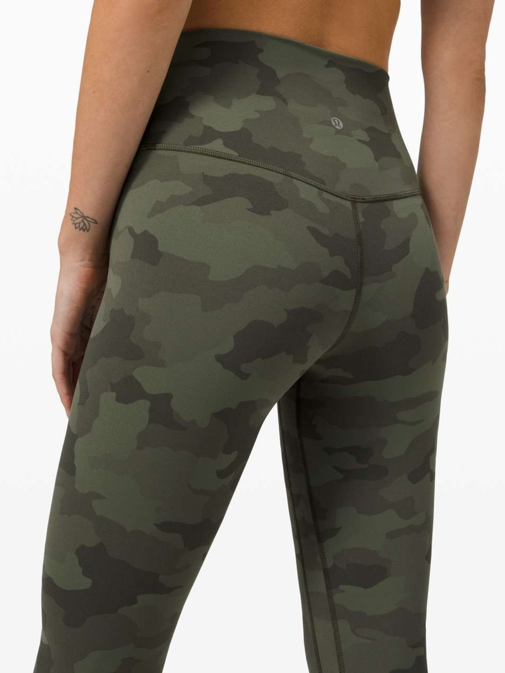 Lululemon Athletica Leggins Camo Green Twill Multi Size 6 - Picture 4 of 11